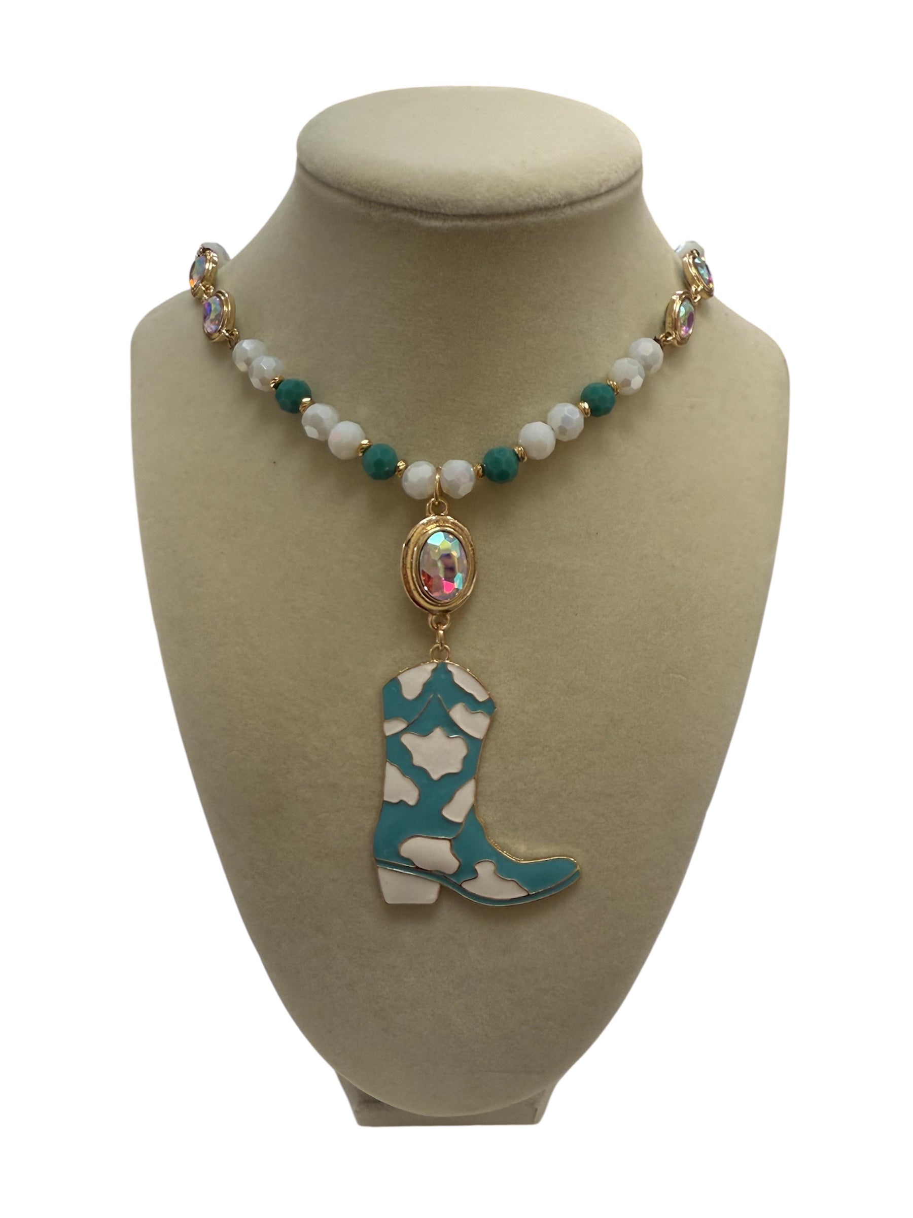 Turquoise Boot Necklace